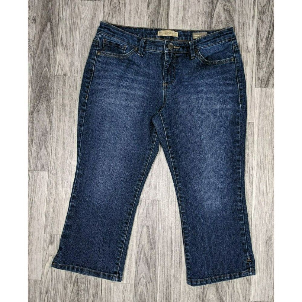 Nine West Vintage America Collection Womens Size 6 / 28 Denim Blue Jean Capris